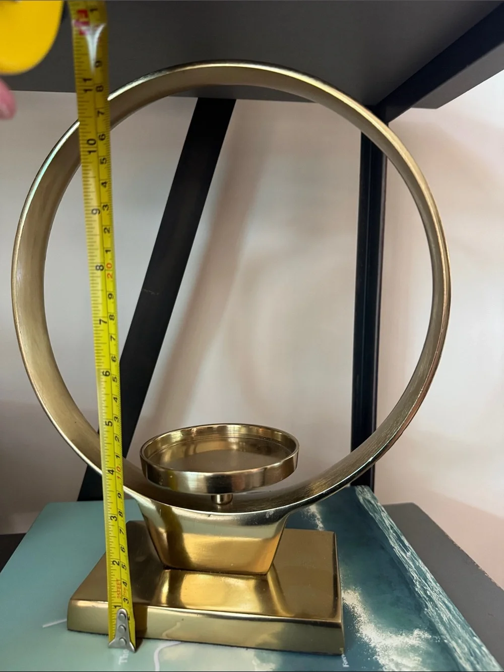 Gold Metal Circular Candle Holder - Home Accents